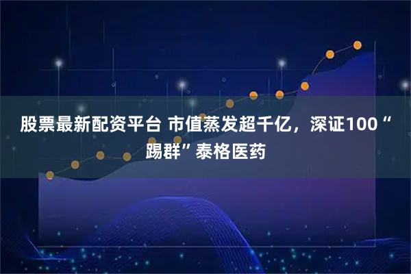 股票最新配资平台 市值蒸发超千亿，深证100“踢群”泰格医药