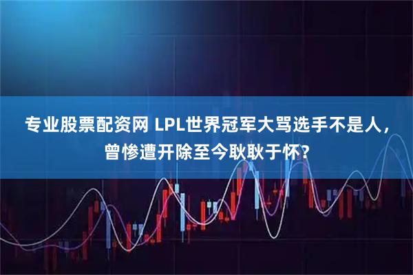 专业股票配资网 LPL世界冠军大骂选手不是人，曾惨遭开除至今耿耿于怀？